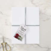 Romantic Red Rose Weddenschap Bedankt Cadeaulabel (Met Touw)