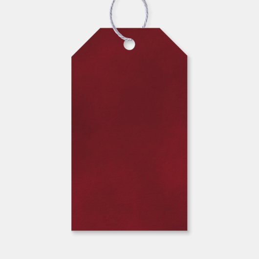 Romantic Red Rose Weddenschap Bedankt Cadeaulabel (Achterkant)