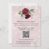 Romantic Red Roses Customizable Wedding Invitation (Achterkant)