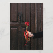 Romantic Red Roses Elegant Wedding Invitation (Dos)