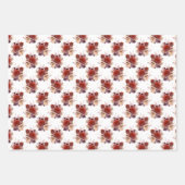 Romantic Red Roses Floral Inpakpapier Vel (Voorkant 3)