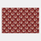 Romantic Red Roses Floral Inpakpapier Vel (Voorkant)