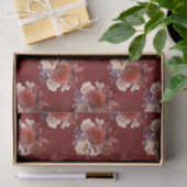 Romantic Red Roses Floral Tissuepapier (Geschenk)