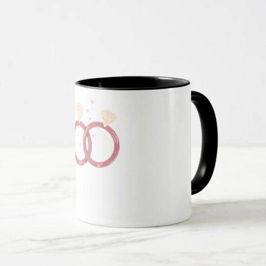 Romantic Ring Mug – Engagement & Wedding Gift (Devant droit)