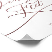 Romantic Roos Gold Calligraphy Danske Feet Sign. Poster (Hoek)