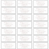 Romantic Roos Gold Calligraphy Guest Address Label (Voorkant)