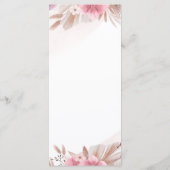 Romantic Rose and Champagne Boho Chic Wedding Menu (Dos)