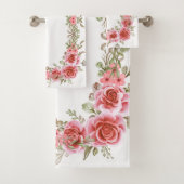 Romantic Rose Garden Bathroom Towel Set Bad Handdoek (Insitu)