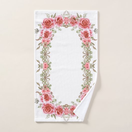 Romantic Rose Garden Bathroom Towel Set Bad Handdoek (Handdoek)