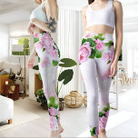 Romantic Rose Roses femmes Leggings<br><div class="desc">Romantic Rose Roses femmes Leggings,  un printemps girly élégant et chic motif floral avec de belles couleurs pastel roses motif . cadeau parfait pour le féminin pour la fleur et amoureux de la nature avec un sens pour les tendances et la mode.</div>