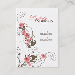 Romantic Roses Fleur Elegant Profile Card Visitekaartje
