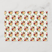 Romantic Roses Floral Wedding Accommodations Informatiekaartje (Achterkant)