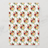 Romantic Roses FloralRomantic Red and Oran Wedding Menu (Achterkant)