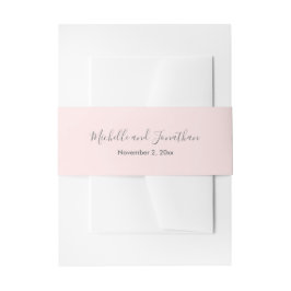 Romantic Roses Wedding Belly Band Uitnodigingen Wikkel