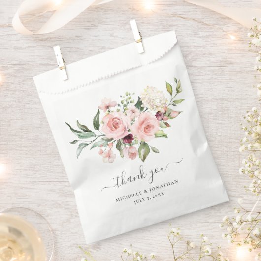 Romantic Roses Wedding Gift Favor Bag Bedankzakje (Geknipt)