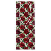 Romantic Roses Wine Gift Bag Wijn Cadeautas (Achterkant)