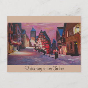 Romantic Rothenburg Tauber Duitsland in de winter Briefkaart