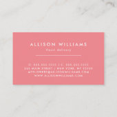 Romantic Roze fiets Floristry, bloemenwinkel Visitekaartje (Achterkant)