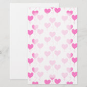 Romantic roze hemelballoons patroon. briefpapier (Voorkant / Achterkant)