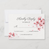 Romantic Roze kerry blossom florale chic RSVP Kaartje (Voorkant)