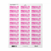 Romantic roze waterverf kalligrafie script etiket (Full Sheet)
