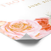 Romantic Rozen Wedding Welcome Sign (13x19) Poster (Hoek)