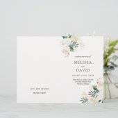 Romantic Rozen Woodland Wedding Programs (Staand voorkant)