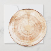 Romantic Rustic Wedding Wood Tree Bark Kaart (Achterkant)