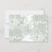 Romantic Sage Floral Wedding RSVP Kaartje (Achterkant)