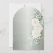 Romantic Sage Green Arch Wedding Invitation (Dos)