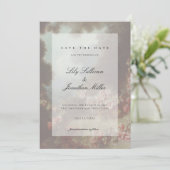 Romantic Save the Date Floral Wedding Invitation (Staand voorkant)