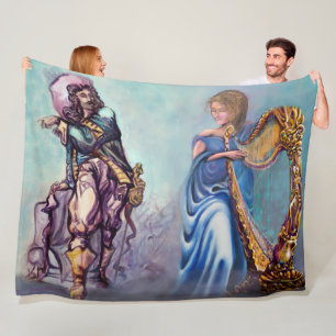 Romantic Scene Map Fleece Blanket Deken