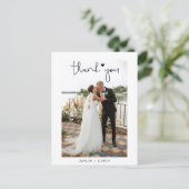 Romantic Script Heart Weddenschap Foto: Post Briefkaart (Staand voorkant)