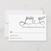Romantic Script Typography Minimalist Wedding RSVP (Devant)