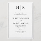 Romantic Script Wedding Invitation – Customizable  (Devant)