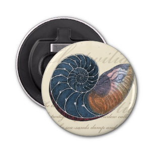 Romantic Seashell Button Flesopener