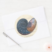 Romantic Seashell Ronde Sticker (Envelop)