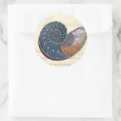 Romantic Seashell Ronde Sticker (Tas)