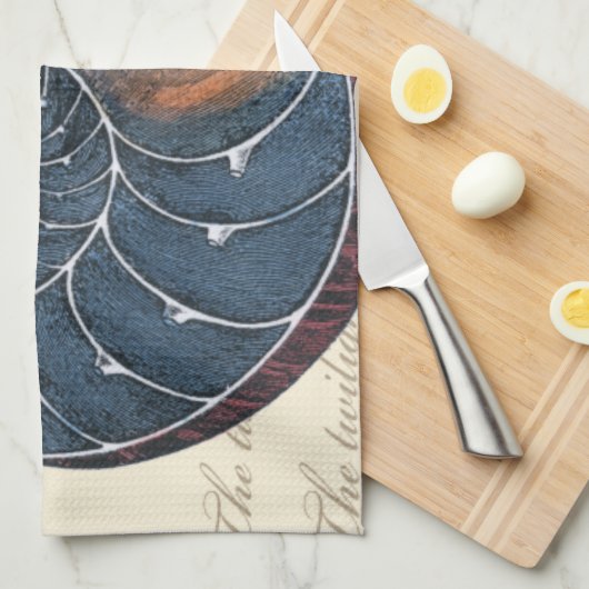 Romantic Seashell Theedoek (Quarter Fold)