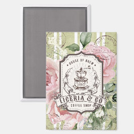 Romantic Shabby Chic French decor Botanical Magneet