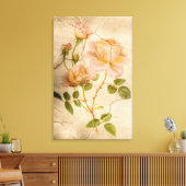 Romantic Shabby Chic Pink Peonies Canvas Afdruk (Insitu (Woonkamer))