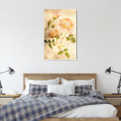 Romantic Shabby Chic Pink Peonies Canvas Afdruk (Insitu (Slaapkamer))