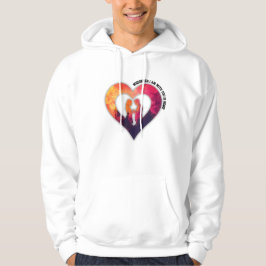 Romantic Silhouette Heart Couple Valentine's Day Hoodie