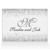 Romantic Silver Glitter Night Sky (Binnen Horizontaal (Boven))