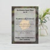 Romantic Single Yellow Rose Dark Garden Wedding  Kaart (Staand voorkant)