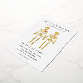 Romantic Skeletons Folie Uitnodiging (Gedraaid)