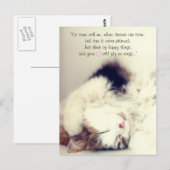 Romantic slaapkat scène J.M. Barrie quote Briefkaart (Voorkant / Achterkant)