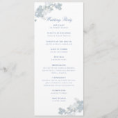 Romantic Soft Blue Monogram Crest Programme de mar (Dos)