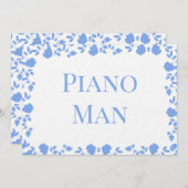 Romantic Soft Pretty Song Noms Cartes de table (Devant / Derrière)