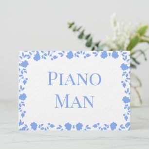 Romantic Soft Pretty Song Noms Cartes de table